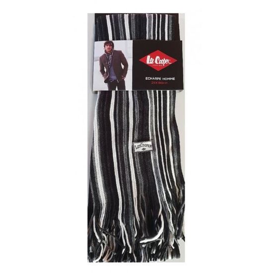 Écharpe Châle LEE COOPER En Viscose - Dimensions 180 X 75 Cm - Bicolore Marine & Gris - Neuf Avec étiquettes