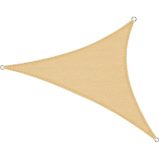 Voile D'ombrage Triangulaire SUNNY GUARD 3x3m - Protection UV Pour Terrasse, Jardin Et Balcon - Gris Anthracite