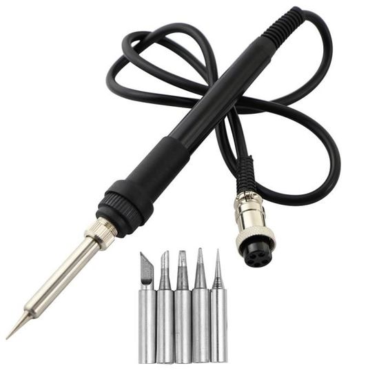 Poignée De Fer à Souder Électrique Compatible Yihua 936A 937D 8786D 852D - Noire, Robuste Et Précise 50W
