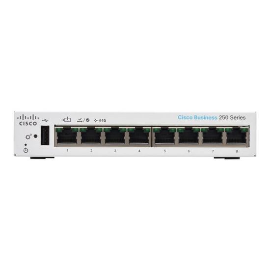  - Cisco - Cisco Business 250 Series CBS250-8T-D - commutateur - 8 ports - intelligent