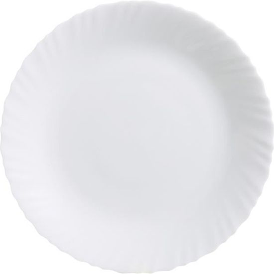 Assiette plate blanche 25 cm - Feston - Luminarc