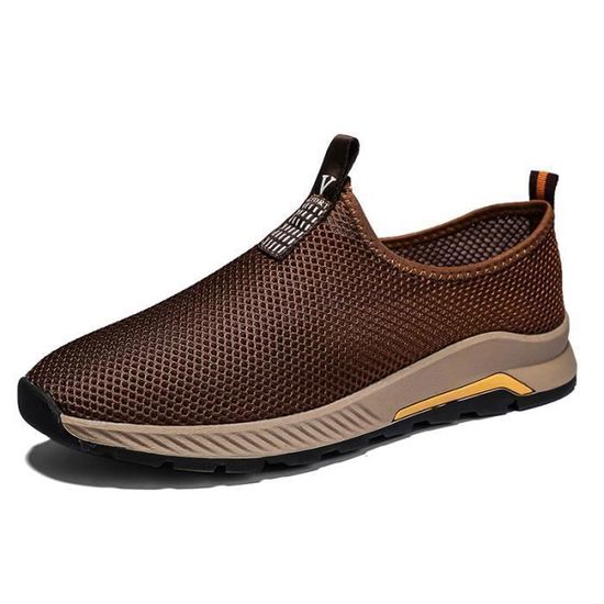 Baskets à Enfiler Pour Homme - Toile Légère, Semelle Antidérapante - Sans Lacets, Confortables - Pour Quotidien, Sport Léger - 2
