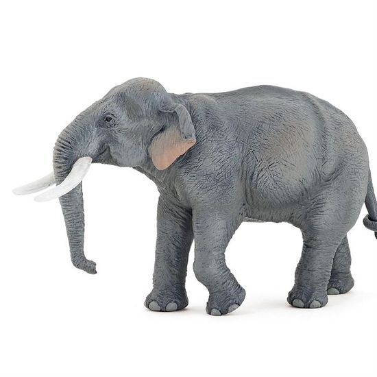 Figurine - Papo - Eléphant d'Asie - Peinte à la main - Haut niveau de détails