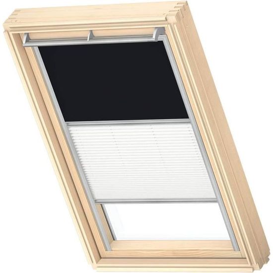 Store duo VELUX occultant tamisant DFD manuelle blanc/blanc 1025S