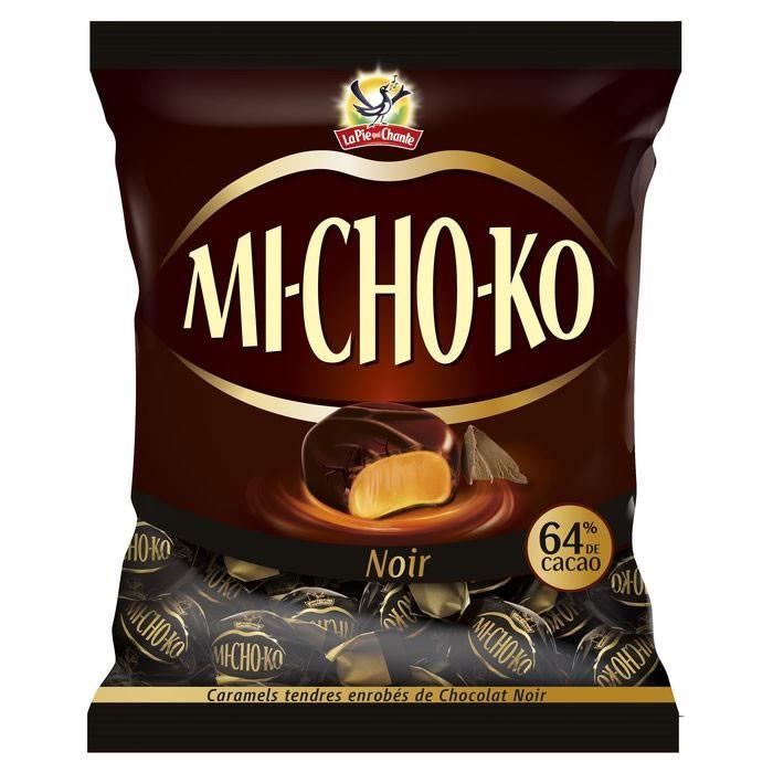 LOT DE 10 - MICHOKO : Caramels enrobés de chocolat noir 280 g