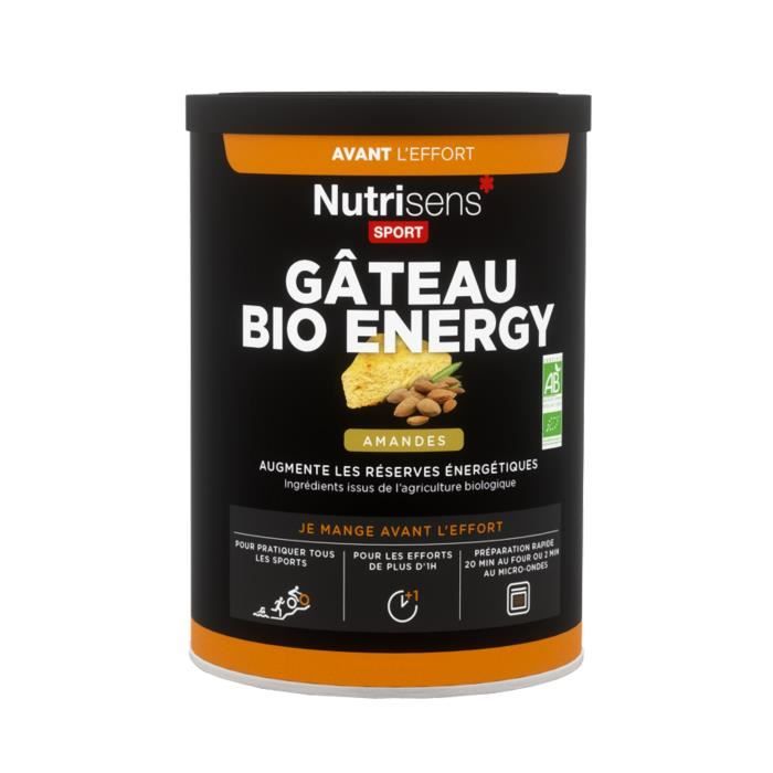 NUTRISENS Complément alimentaire - Pot de 400g pour préparation de gâteau énergétique - Amande