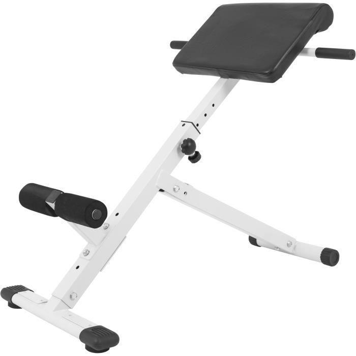 Appareil de musculation pliable pour le dos blanc