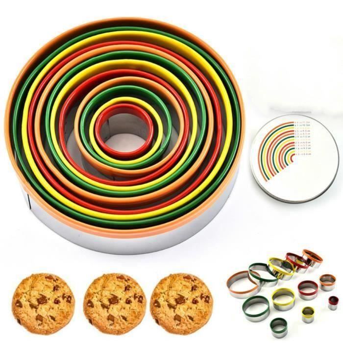 Ensemble de Emporte-pièce de Rond, Lot de 12 Emporte-pièces Pâtisserie en Acier Inoxydable pour Décoration de Gâteau