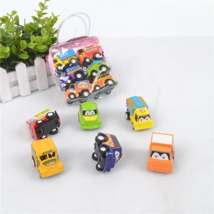 6 Pièces / ensemble Mini Mini Voiture Pour Enfants Mini Tracteur Pour Enfants En Plastique Coloré Voiture Jouet