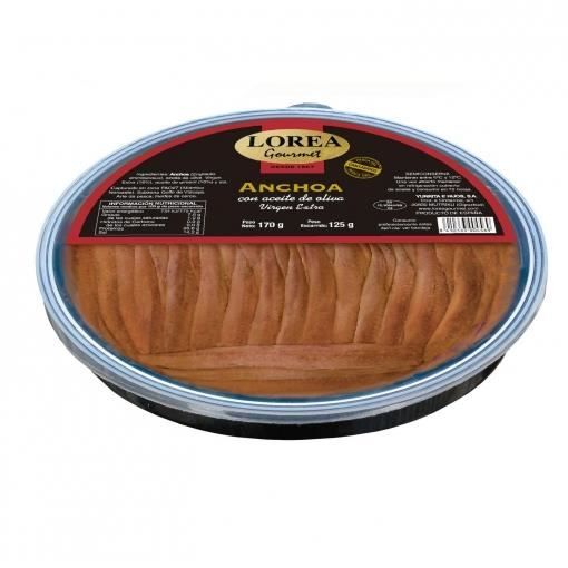 Anchois de cantabrique à l'huile d'olive Lorea 125 Grs