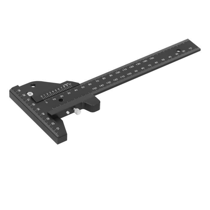ESTINK règle de traçage de menuiserie Règle de traçage pour le travail du bois Traceur de type T en alliage d'aluminium, outil