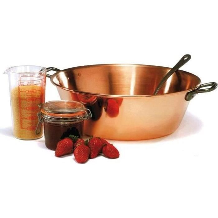 Bassine à confiture D : 40 cm - cuivre