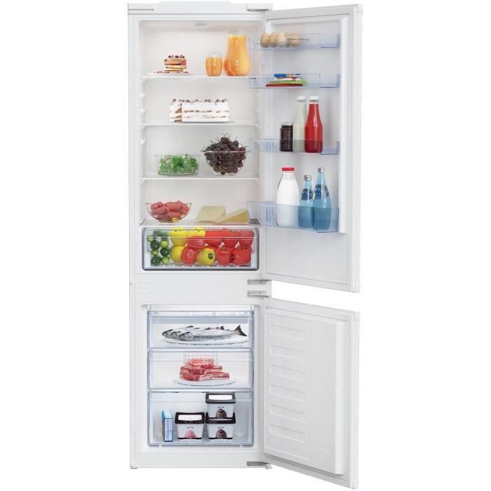 Réfrigérateur encastrable combiné BEKO BCHA275K3S Blanc