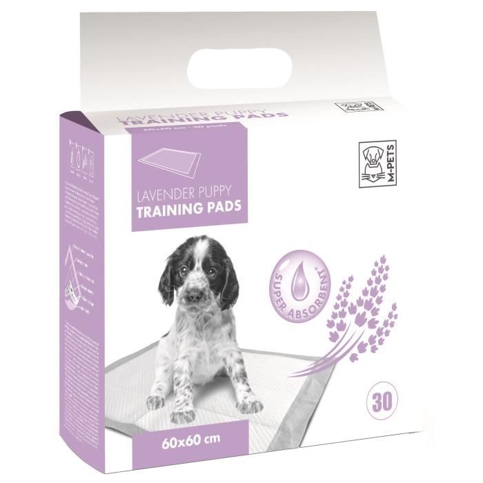 M-PETS Tapis d'apprentissage Lavender - 30 pièces - 60x60cm - Pour chiot