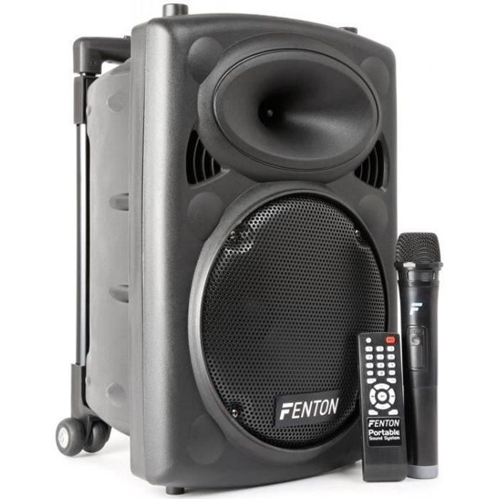 Fenton FPS10 - Enceinte Sono Portable avec micro sans fil, 150W BT/USB/SD/MP3