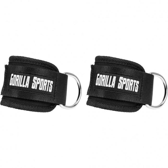 Paire de sangles de tirage rembourrées pour cheville ou poignet - 2 sangles Nylon avec fermetures sangles