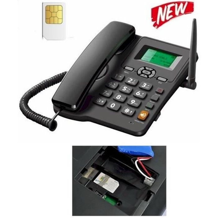Téléphone fixe GSM (carte SIM)