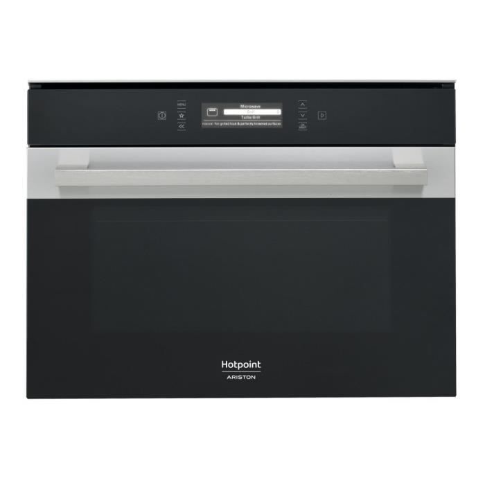 Hotpoint MP 996 IX HA, Intégré, Micro-onde combiné, 40 L, 1000 W, Toucher, Noir, Acier inoxydable
