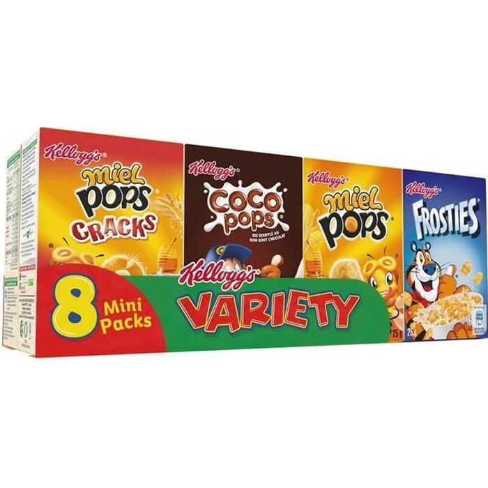 KELLOGG'S : Assortiment de boites de céréales 6 x 35 g
