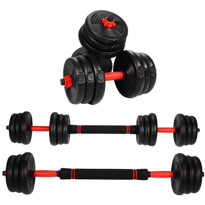 Kit haltere musculation Poids Ajustable 20KG