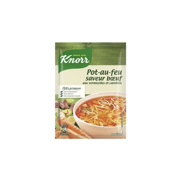 Soupe déshydratée pot au feu aux vermicelles et carottes Knorr - 55g