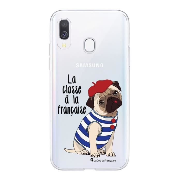 Coque Samsung Galaxy A40 360 intégrale transparente Chien Marinière Ecriture Tendance Design La Coque Francaise.