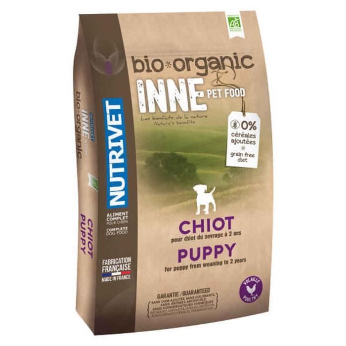 Nutrivet - Croquettes Bio INNE à la Volaille pour Chiots - 3Kg