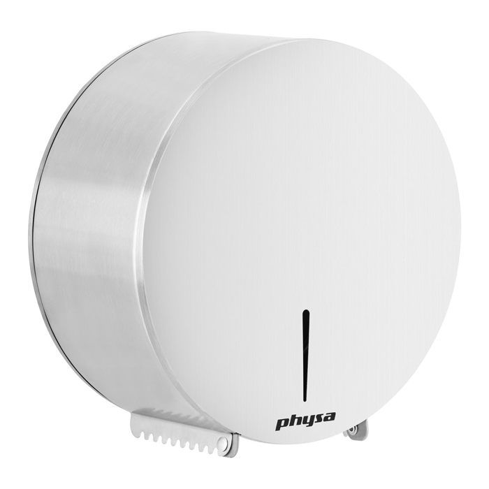 Dérouleur de papier toilette WC Physa FOGGIA SILVER (inox pour rouleaux géants avec système de verrouillage clé inclue)