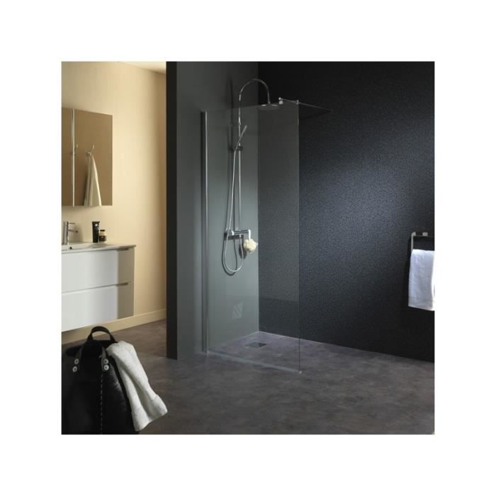 Paroi de douche walk in en verre 8mm 90X195cm