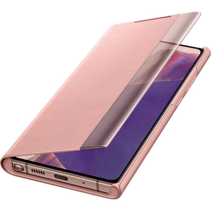 Etui Clear view bronze Note20