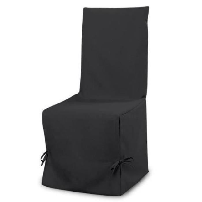 SOLEIL D'OCRE Housse de Chaise PANAMA Anthracite 37x50cm