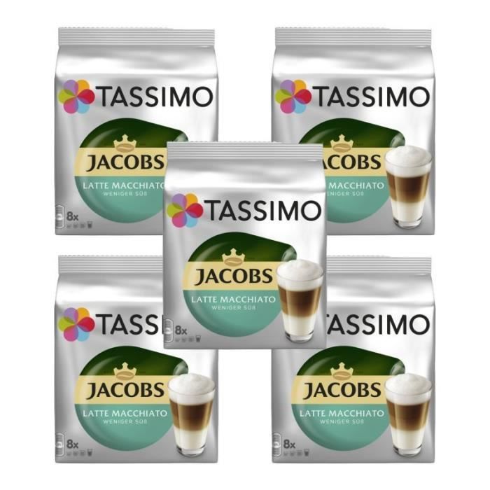 5 Tassimo Jacobs Latte Macchiato Allégé En Sucre