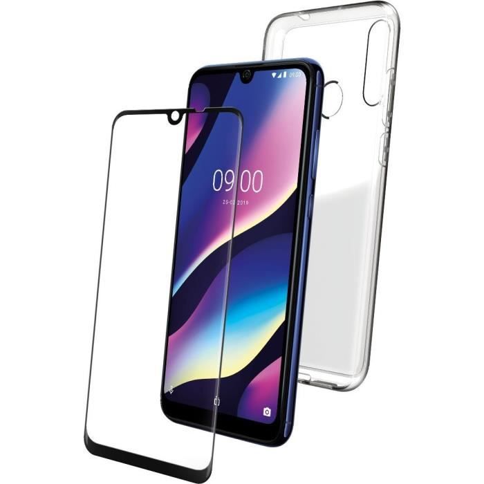 WIKO - PACK COQUE TRANSPARENTE + VERRE TREMPE WIKO VIEW 3