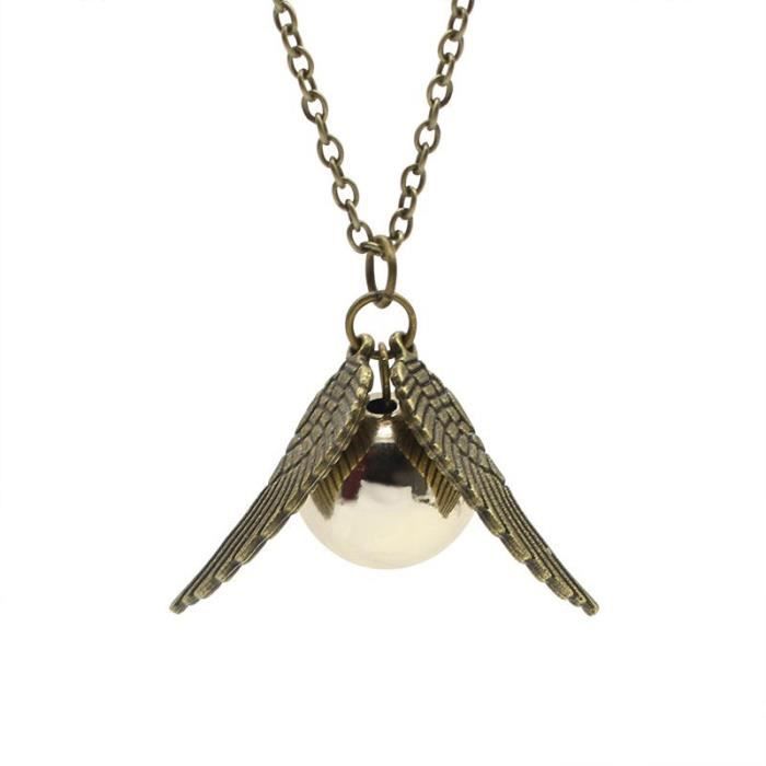 Collier Harry Potter Vif d'or Snitch Or Bracelet pour Harry Potter Fans Collection De Cadeaux(Bronze)