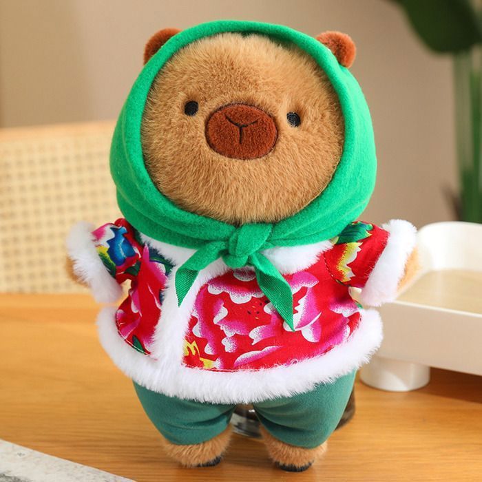 Pyjama Onesie Capybara En Peluche - Combinaison Adulte Unisexe Avec Capuche, Marron, Polyester Doux