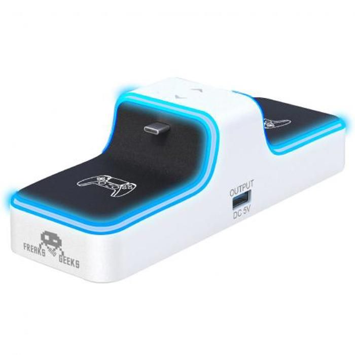 Station de recharge Freaks And Geeks pour 2 manettes PS5 avec 1 câble Type C 1 inclus - vue 2