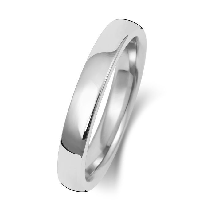 Alliance Homme/Femme Or Blanc 375/1000 3mm Confort 30996