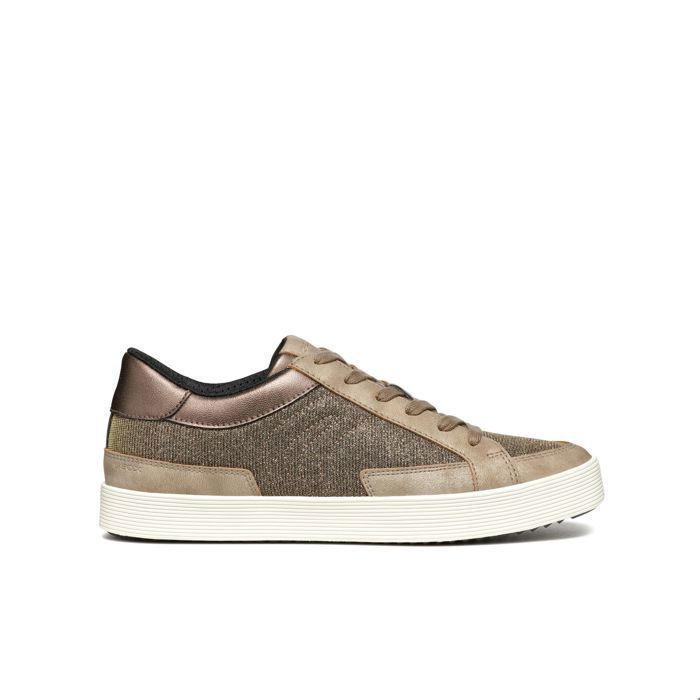 Baskets Geox D Blomiee Pour Femme - Respirantes Et Confortables - Semelle Caoutchouc - Fermeture à Lacets Et Zip - Talon 2,5 Cm