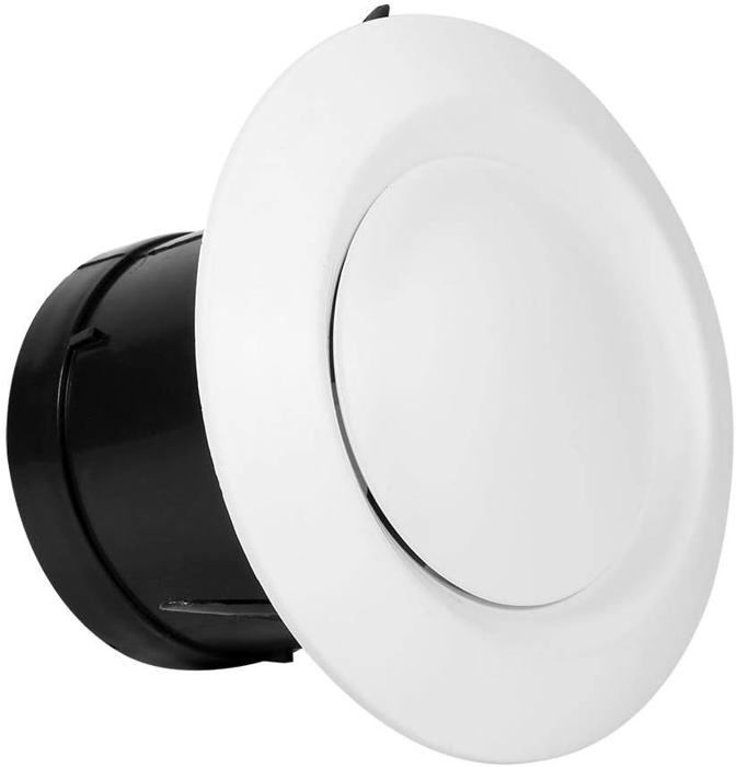 Couvercle de Ventilation de Climatisation Rond Blanc de 100mm, Sortie