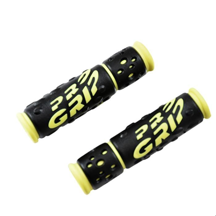 Paire De Poignées Vélo VTT Progrip 953 - Noir/blanc, Diamètre 22mm, Longueur 122mm, Neuves