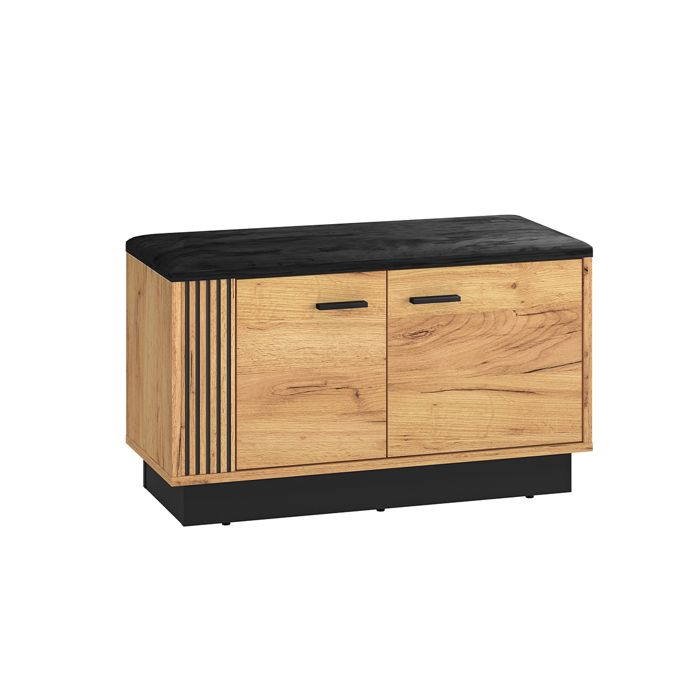Meuble à chaussures 2 portes Petits-meubles - Nilo - 80 x 34 x 49cm - Bois