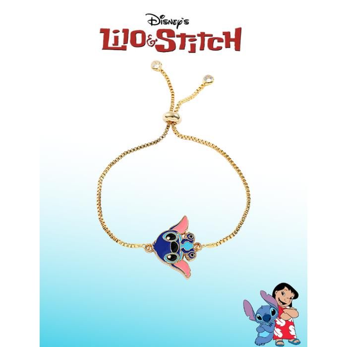 Bracelet ajustable Stitch – Doré émail coloré – Fan de Lilo & Stitch