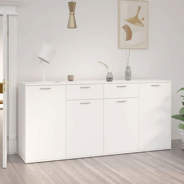 (Blanc) Buffet bahut - Buffet Enfilade Blanc 160x36x75 cm bois ingénierie 179410