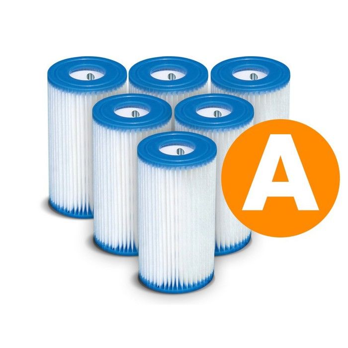 Filtres de Pompe - Intex - Type A - Lot de 6 - Papier - Modèle 29000