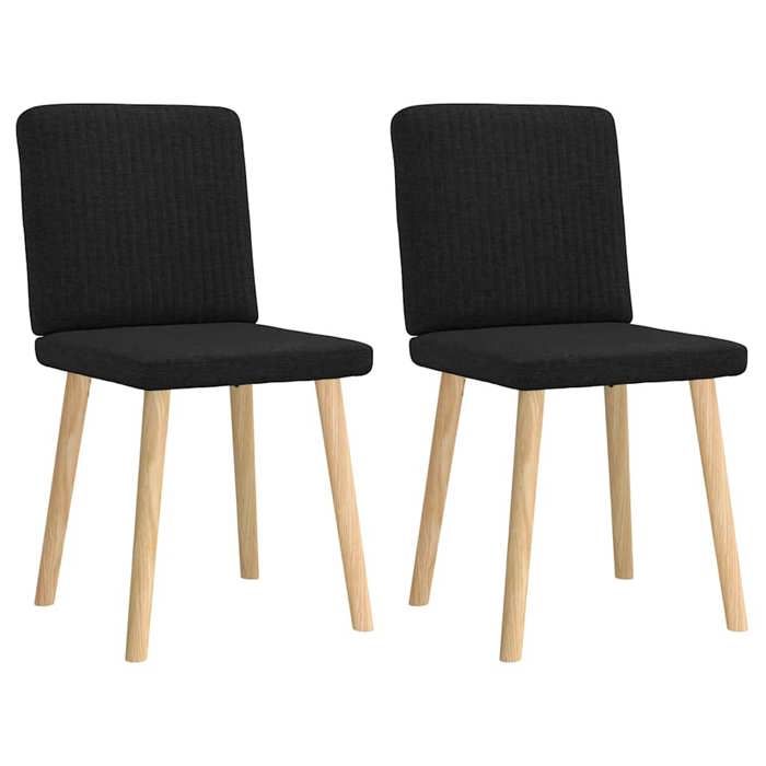 Autumn sale Chaises à manger ou salon (Set de 2) noir tissu - 45x54x86 cm 6059