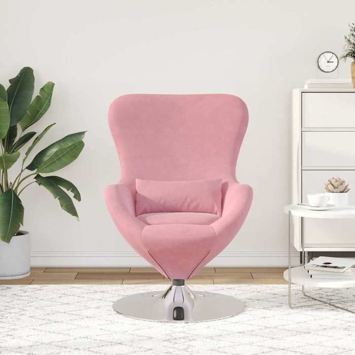 CLARENCE® Fauteuil simple - Chaise-Canapé - pour salon/chambre/bureau - Rose 63x73x90 cm Velours LV5322