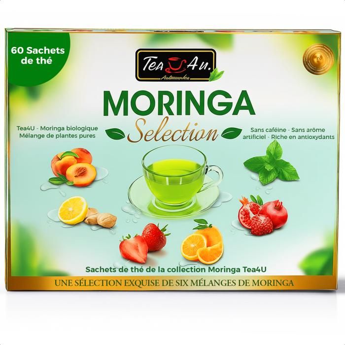MORINGA Tea4USA - Thé à la Moringa - Coffret Premium de 6 Infusions