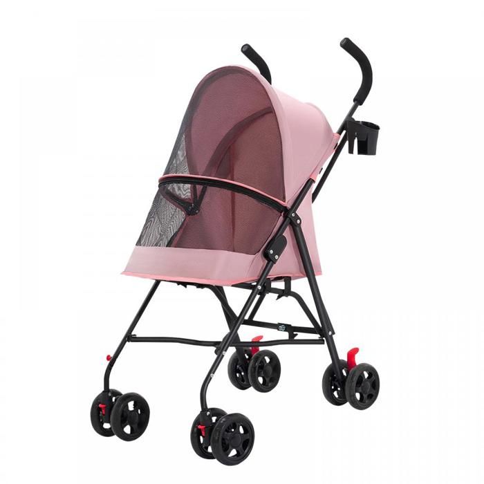 SUPFINE Poussette Chien 3-en-1 - Poussette pour Chat Pliable - 45 × 55 × 97 cm - Jusquà 10 kg - Poussette Buggy Animaux