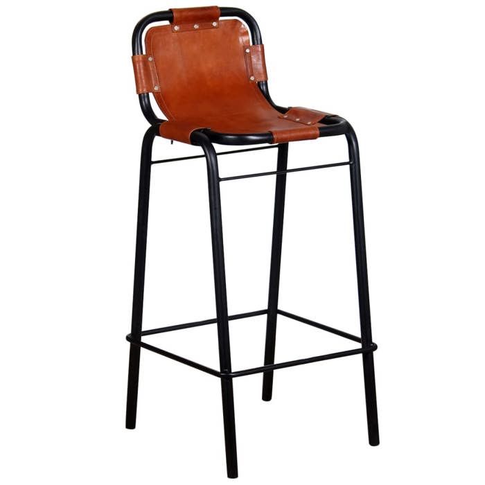 NEUF 2026 CHIC Chaises de bar SWEETY Tabourets HAUTE Set de 2 cuir véritable 46x45x94 cm CCC1244