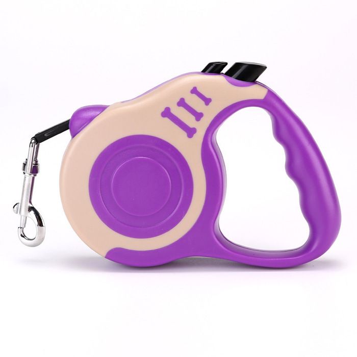 Laisse rétractable pour chien - Phoesky - 3 m - Nylon - Mousqueton chromé - Charge max 30 kg - Poignée ergonomique